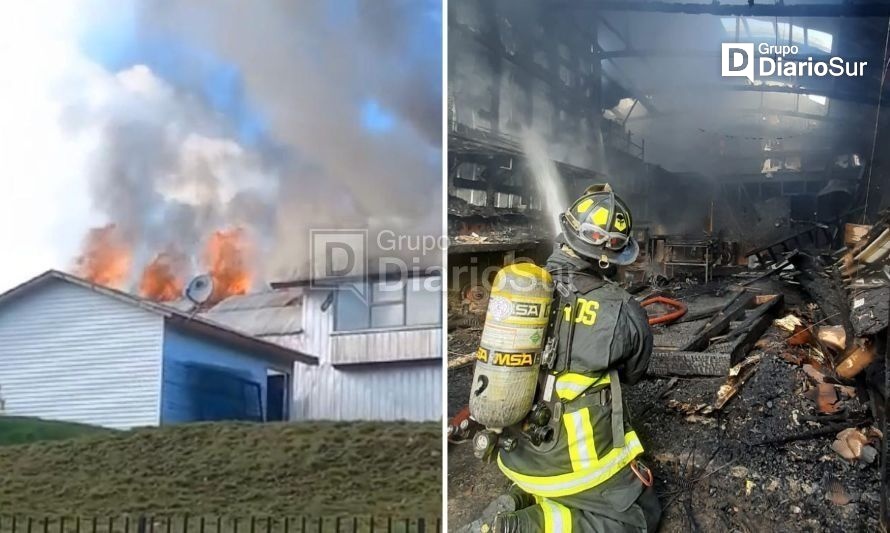 Incendio de un galpón movilizó a Bomberos de Futrono 