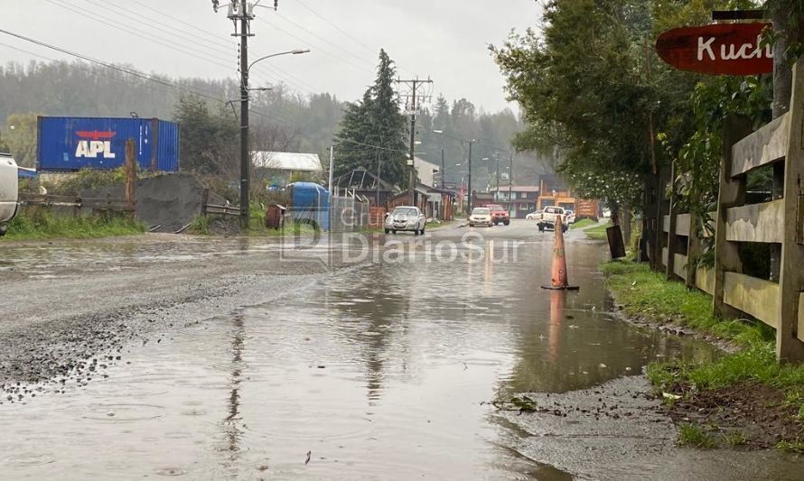 Así luce la ruta cada invierno. Crédito foto: Diario Futrono.