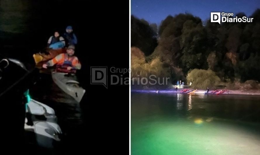 Operativo de rescate se activó la madrugada de este sábado en el lago Ranco. Créditos: Capitanía de Puerto Lago Ranco.