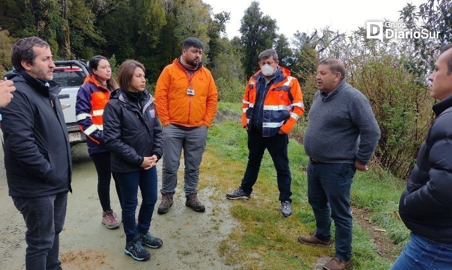 Foto cedida. Durante una visita del MOP a la zona.