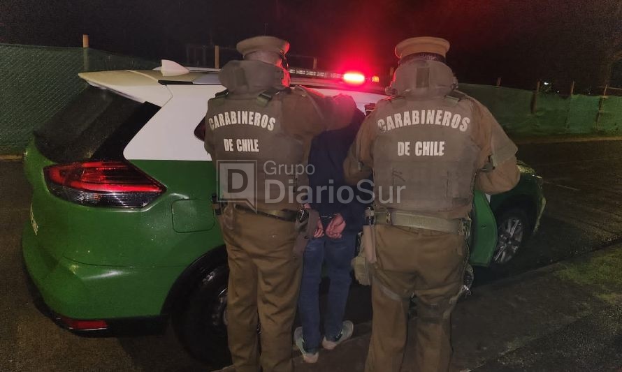 Detenido quedó en prisión preventiva. crédito foto: Carabineros Los Ríos