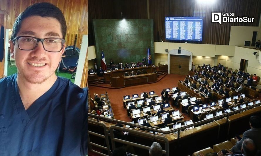 Eric Sandalla y foto de archivo de la Cámara de Diputados. Créditos: Redes sociales.