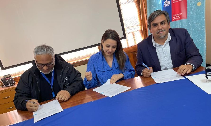 El convenio involucra compromiso del Minvu y respaldo de la Municipalidad de Valdivia. Crédito: Minvu