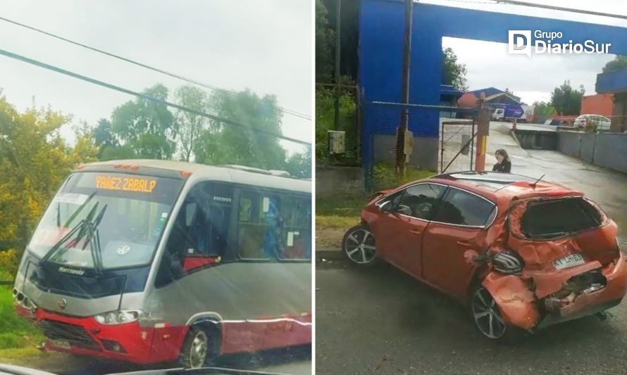 Reportan colisión múltiple en la salida sur de Valdivia