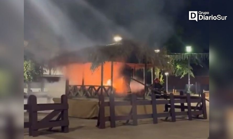 Incendio destruyó pesebre navideño en la Plaza de Valdivia