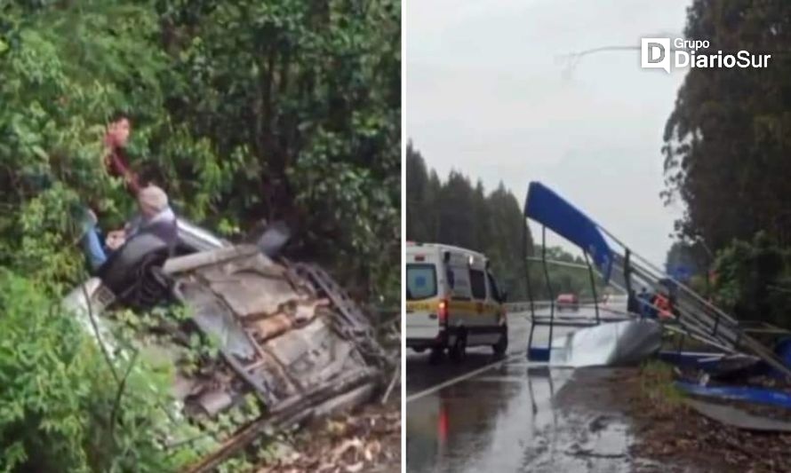 Conductor resulta lesionado tras accidente en ruta Rucaco- Ciruelos