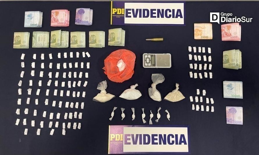 Operativo de PDI dejó cuatro detenidos por microtráfico en Paillaco