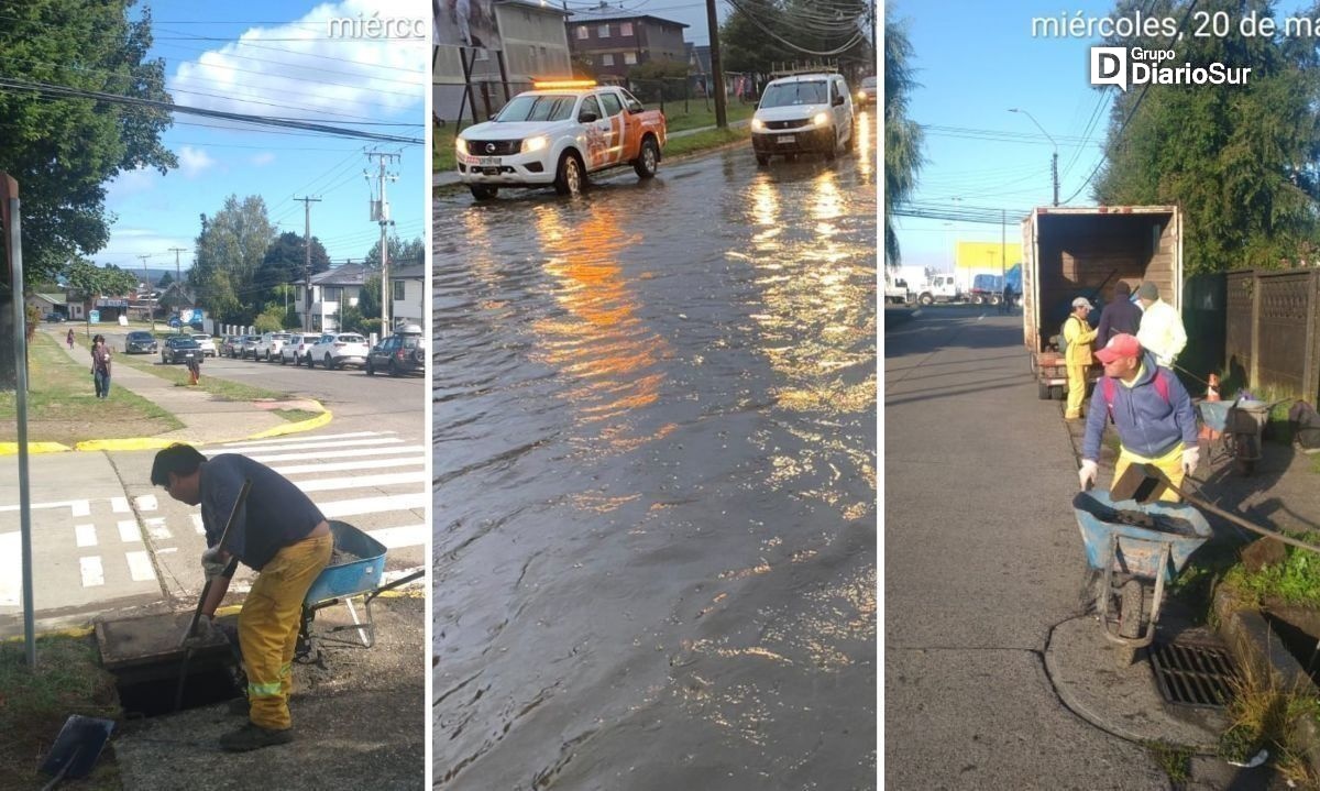 Municipio de Valdivia coordina acciones para evitar zonas anegadas por la lluvia durante temporales