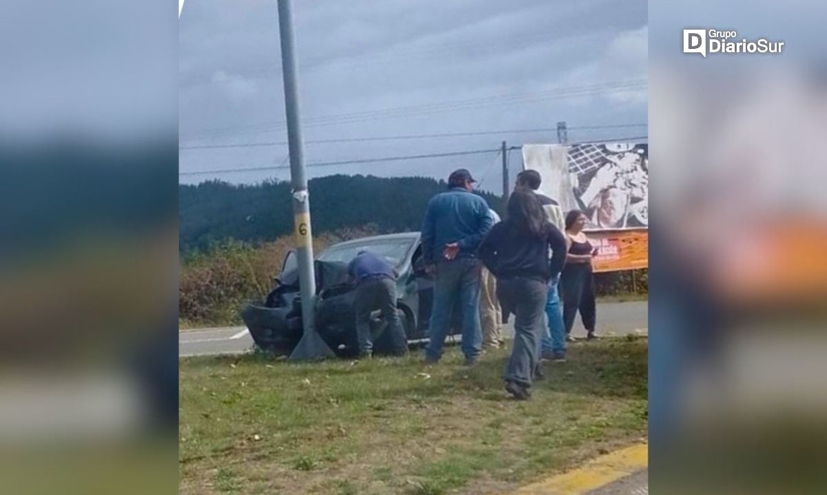 Accidente vehicular se registró en el acceso a Paillaco