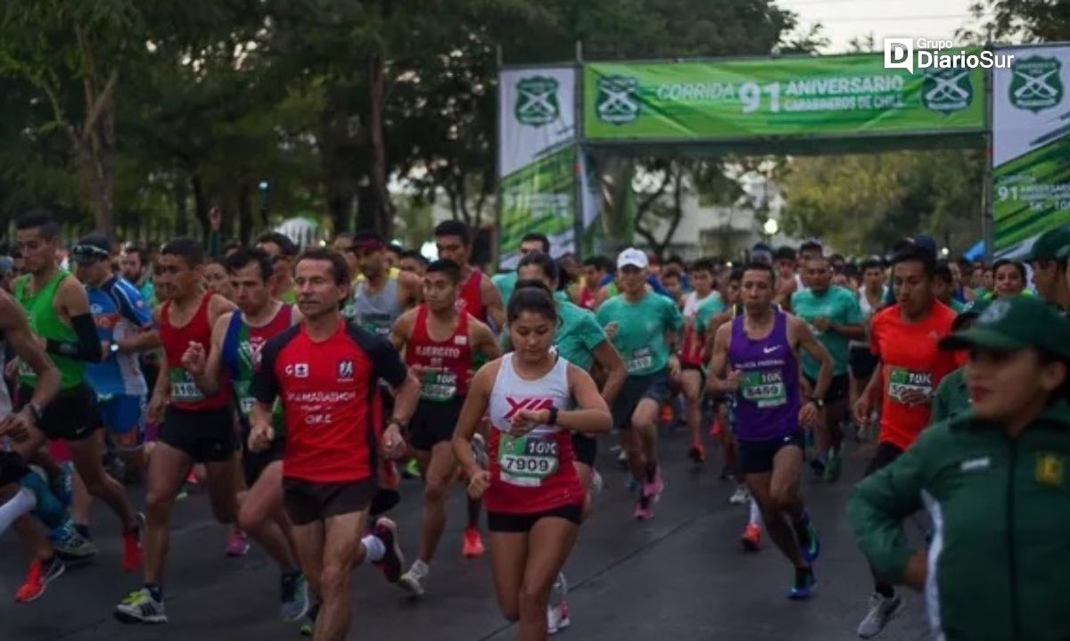Carabineros Los Ríos invita a los deportistas a su corrida aniversario