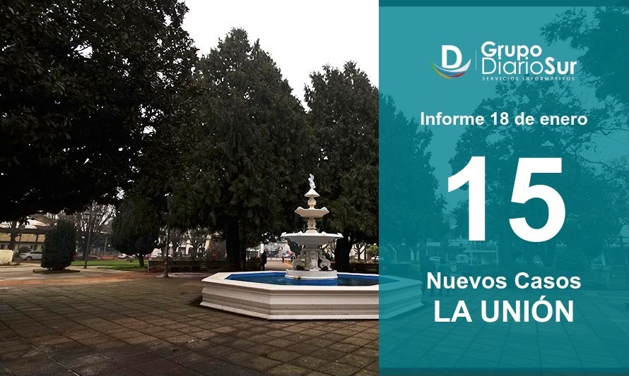 La Unión reporta 15 casos nuevos y es la segunda comuna con más casos activos