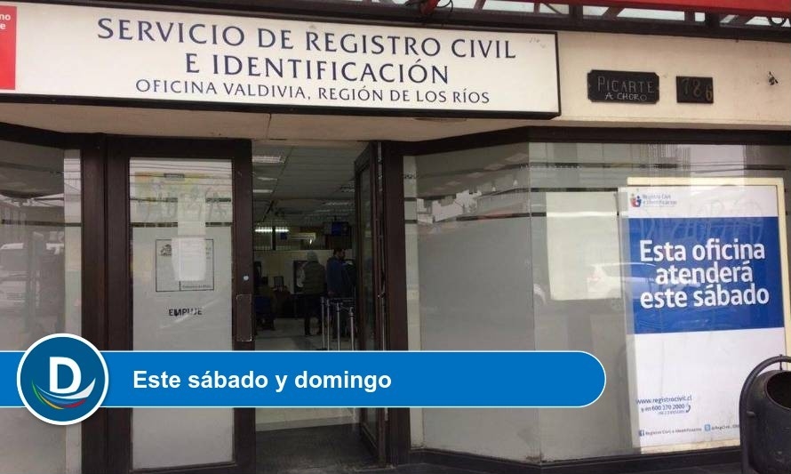 Registro Civil recibirá solicitudes de Clave Única en la Oficina Valdivia