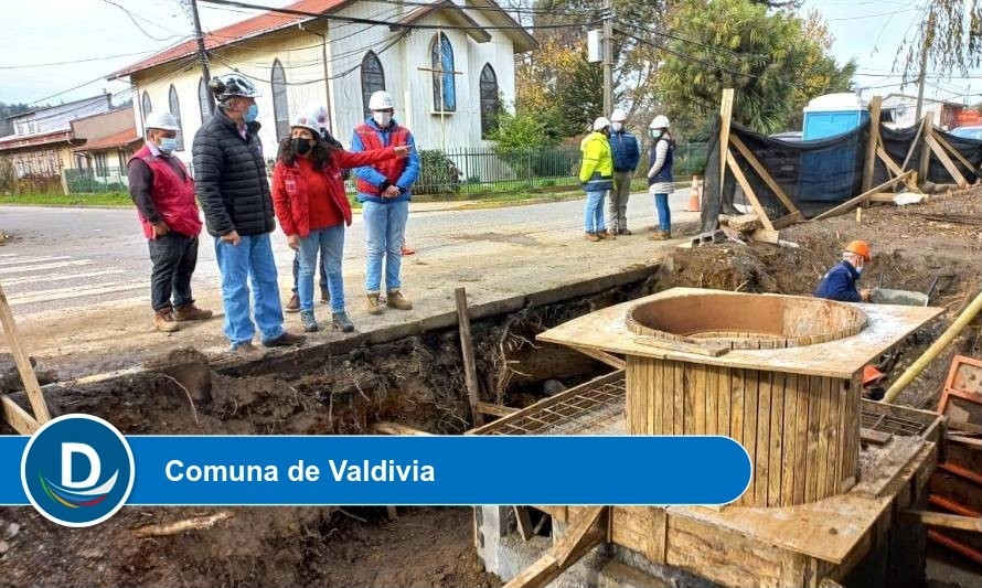 Construyen nuevo colector en barrio Collico para mejorar manejo de aguas lluvias