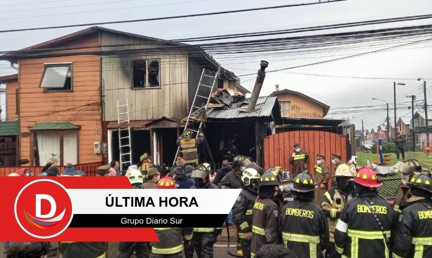 Madre e hija fallecieron en incendio de vivienda en Osorno