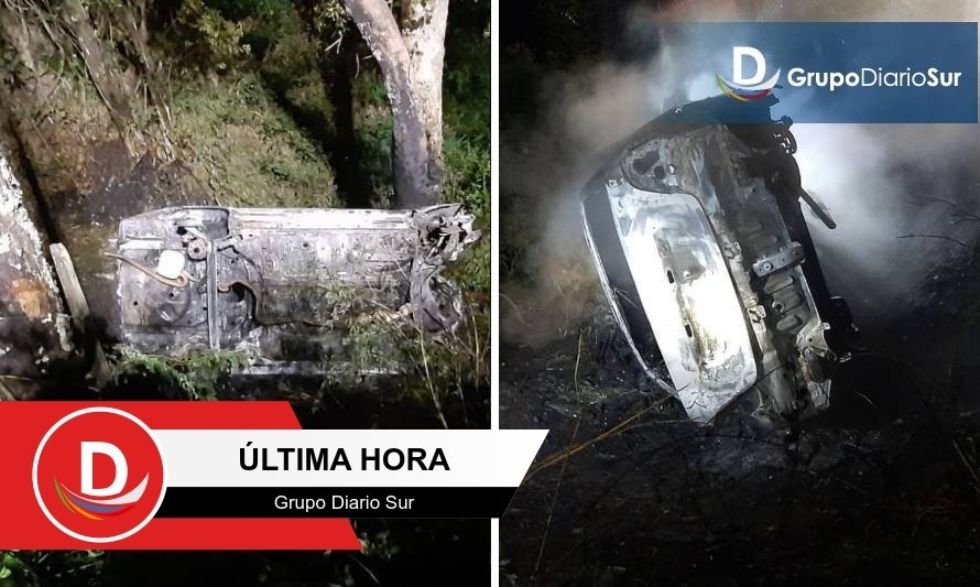 Esta noche: Hombre murió calcinado tras volcar auto en Futrono