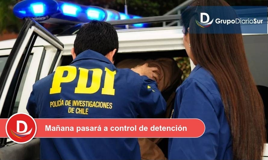 Por secuestro y lesiones a su pareja PDI detiene a hombre en Valdivia 