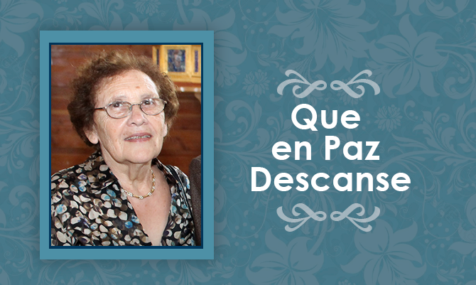 [Defunción] Falleció Ernestina del Carmen Vergara Fuentes Q.E.P.D