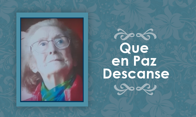 [Defunción] Falleció Sra. Nora Arévalo Martinez  Q.E.P.D