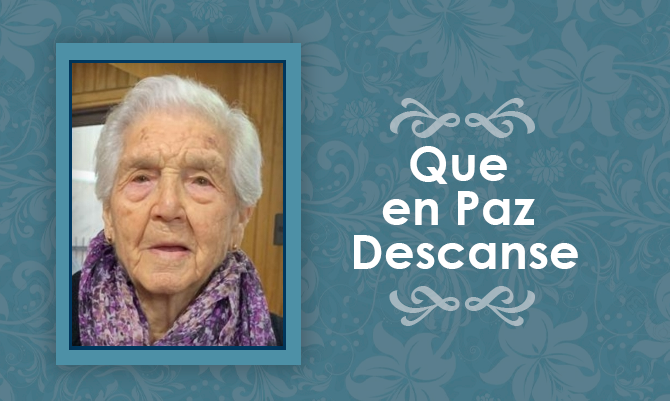 [Defunción] Falleció María Inés Sandoval Díaz Q.E.P.D