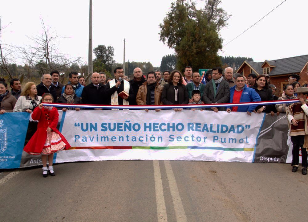 Pumol cumplió su sueño y alcaldesa avanza firme en objetivo de asfaltar caminos rurales