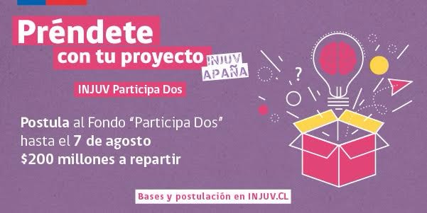 INJUV Los Ríos invita a las organizaciones sociales de la región a postular a los Fondos #ParticipaDos
