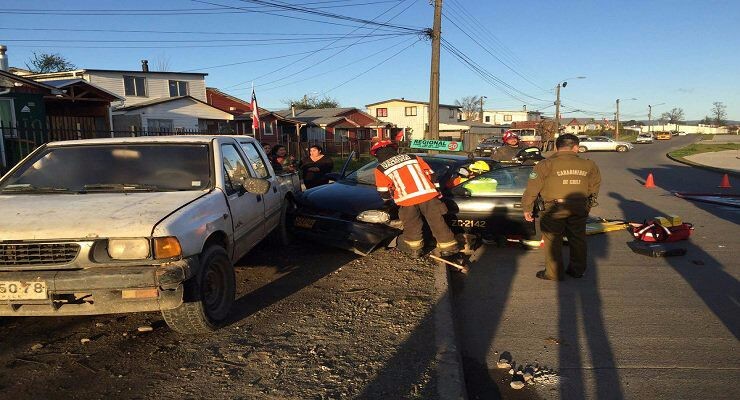 Fuerte choque en Avda. San Luis deja dos lesionados